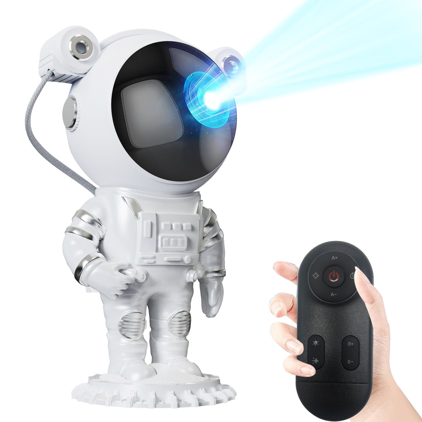 PLAYHOT Galaxy Star Projector Night Light - Astronaut Space Projector with Starry Nebula, LED Ceiling Lamp, Timer, and Remote, Ideal Kids Room Decor for Christmas, Birthdays, Valentine's Day