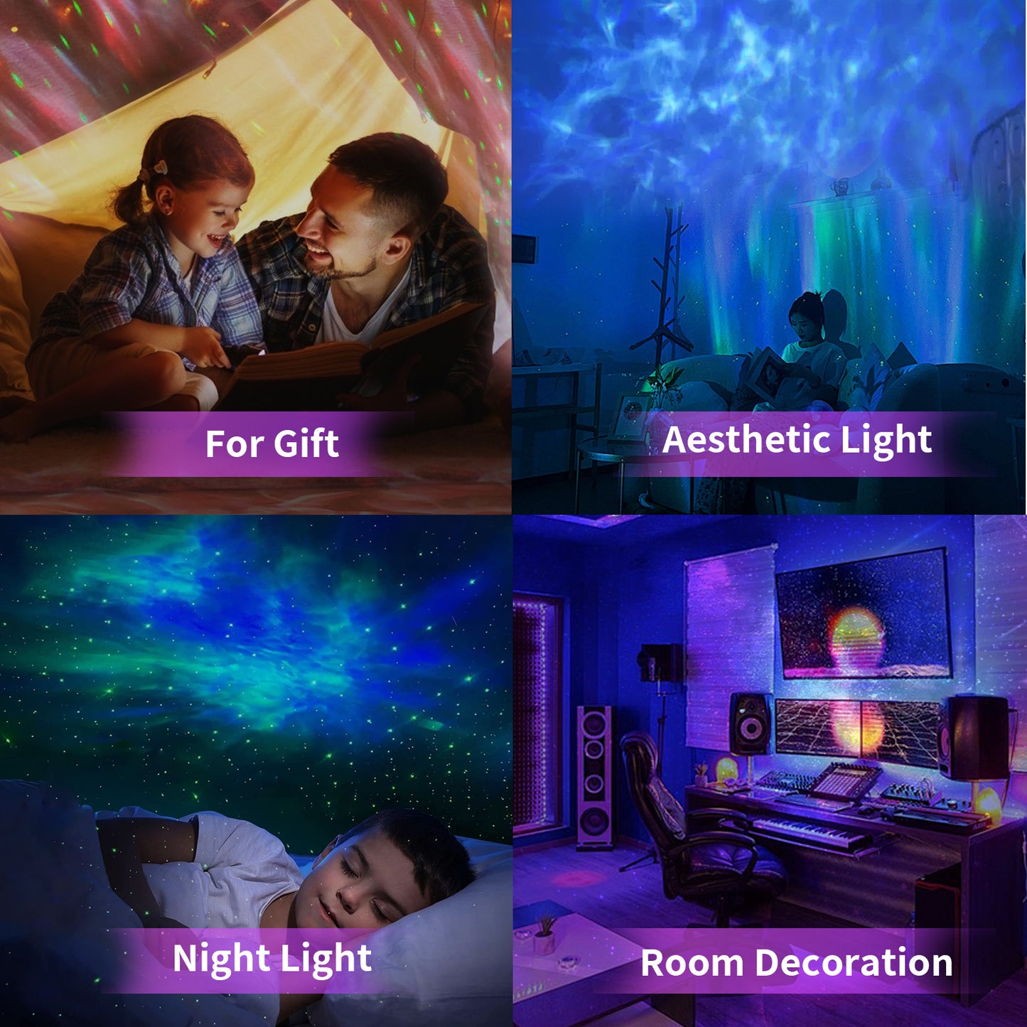 PLAYHOT Galaxy Star Projector Night Light - Astronaut Space Projector with Starry Nebula, LED Ceiling Lamp, Timer, and Remote, Ideal Kids Room Decor for Christmas, Birthdays, Valentine's Day